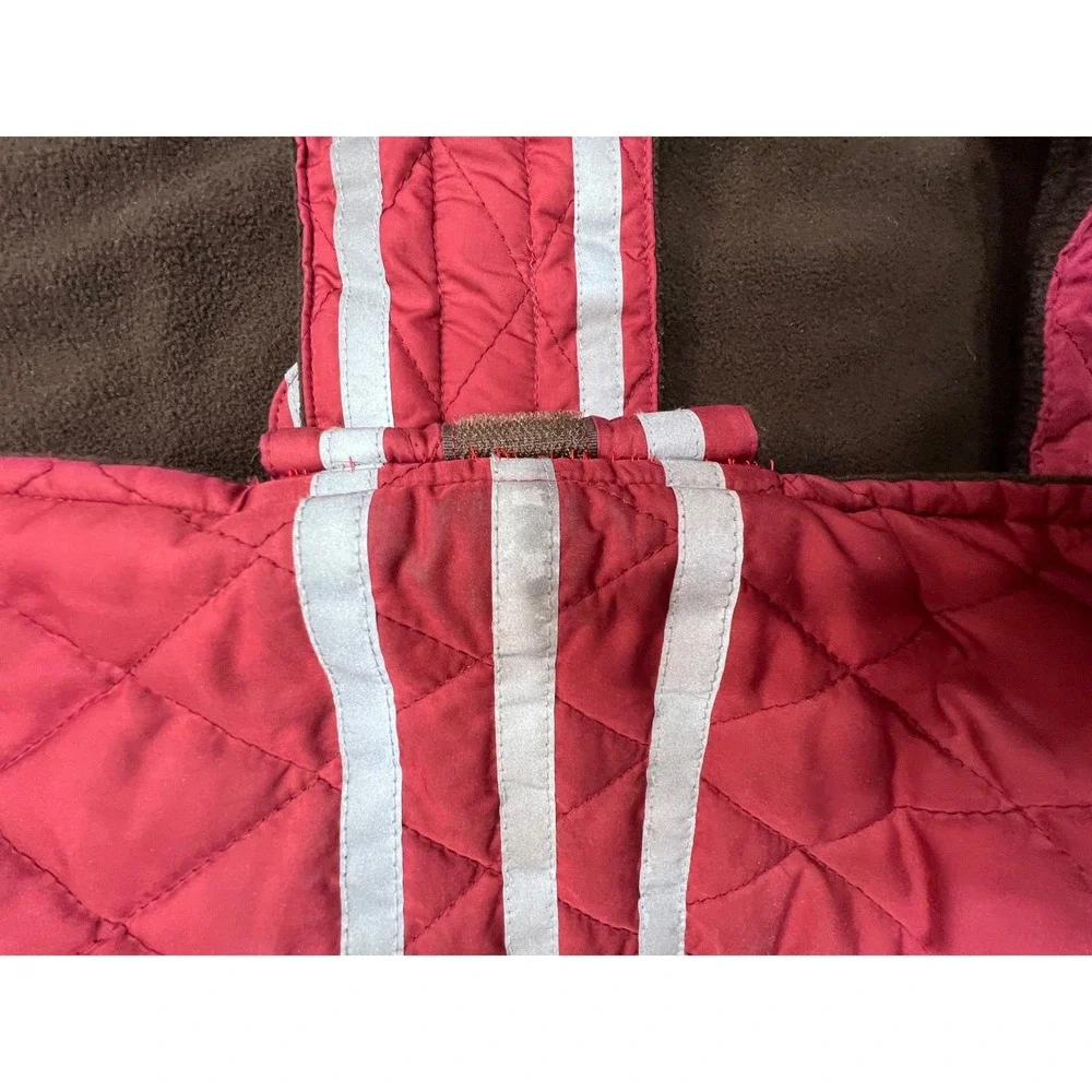 Companion Road Dog Jacket XL Burgundy Quilted Fleece‎ Lined Reflective Safety